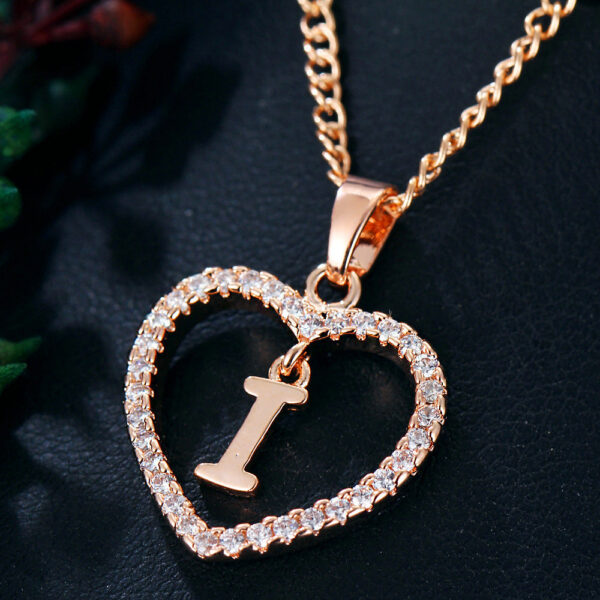 26 Letter Zircon Necklace Jewelry Love Pendant