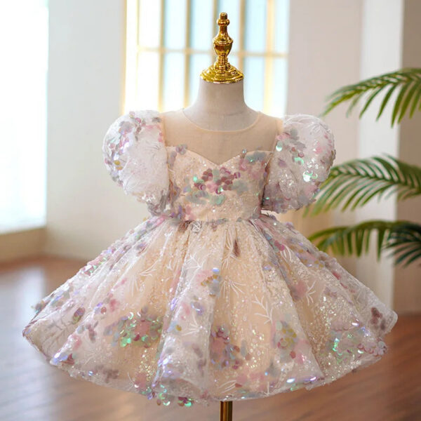 f87791c4d09373c8 Children Evening Dresses for Girls 3 12 14 Years Kids Birthday Party 2023 Fluffy Ball Gown Wedding Prom Formal Lace Dress
