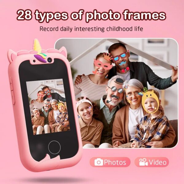 Kids Smart Camera Toys Touchscreen Learning Toy for 3-8 Year Old Boys Girls Phone MP3 Player Christmas Birthday Gifts