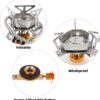 f89bb324323f6ef6 Colmthys Camping Gas Stove, Portable Windproof Backpacking Burner Cooking Stoves 3500W for BBQ Outdoor Cooking Hiking Fishing Picnic with Piezo Ignition Adapters Converter