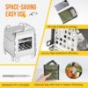 f89e1eff9ddf2143 SWAWIS Campingkocher Holz Faltbar Tragbar, Hobo Kocher aus Edelstahl, Buschbox Mini mit Aufbewahrungstasche, Klein Holzvergaser für Picknick BBQ Kochen Camping Outdoor(8.7x10.7x7.8cm)