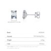 MODIAN 925 Sterling Silver Simple Emerald Cut CZ Stud Earrings Hypoallergenic Earrings For Women Wedding Engagement Fine Jewelry