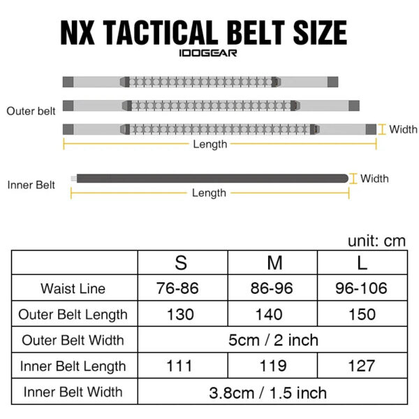 f8b3937135529a1c IDOGEAR Tactical Belt 2 Inch MOLLE Belt Quick Release Metal Buckle Gear 3429