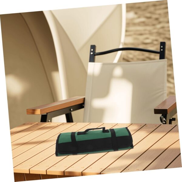 HEMOTON Tasche Für Outdoor-kochmesser Kochtasche Kochmesser Tragetasche Tasche Für Sushi-Messer Messer Vitrine Aufbewahrungstasche Für Küchenmesser Köche Fall Dark Green Stoff