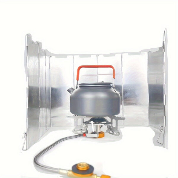 10 Plates Foldable Gas Windshield Outdoor Camping Cooking Burner Windproof Screen Aluminium Alloy Stove Wind Shield