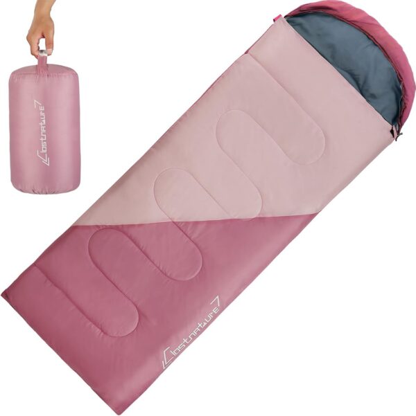 Clostnature Leichter Schlafsack für Camping – Outdoor Lässiger Deckenschlafsäcke mit Kleines Packmaß für Erwachsene, Damen, Herren, Wandern, Sport, Bergsteigen(Links Reißverschluss)