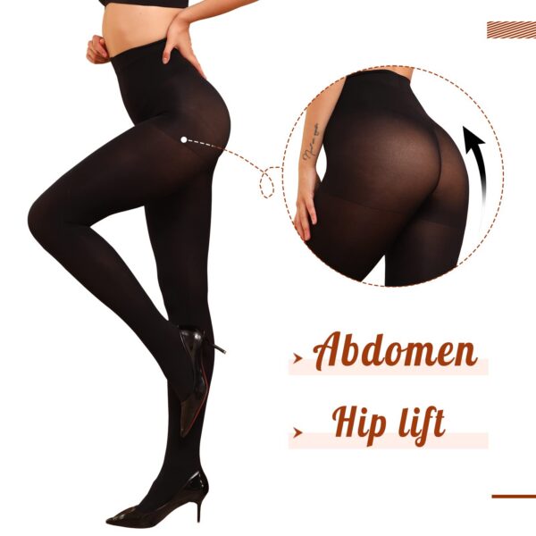 f8e68d434b082ef0 WAKUNA 2 Pairs Pantyhose Opaque Tights 40D Resistant Control Top