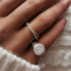 f8e8f654cdbd350c Knobspin S Sterling Sier White Gold Plated Full Diamonds Sparkling Rings For Women Men Party Fine Jewelry
