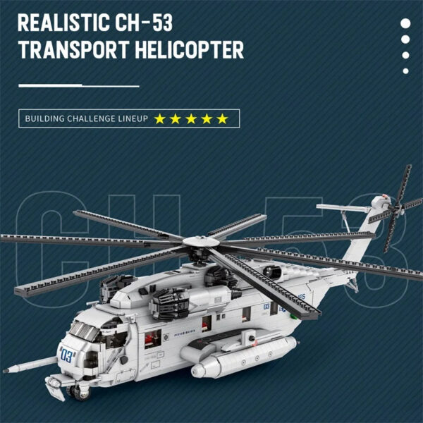 f9015fcdcefb3a0b 2192PCS CH-53E Transport Helicopter Building Blocks Army Plane Military Fighter Model Assembly Bricks Kids DIY Toys Holiday Gift
