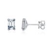 MODIAN 925 Sterling Silver Simple Emerald Cut CZ Stud Earrings Hypoallergenic Earrings For Women Wedding Engagement Fine Jewelry