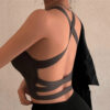 Summer Fashion Sexy Crop Top Women Hollowed Back Cross Strap Yoga Sports Bra Breathable Underwear Female Fiess Vest