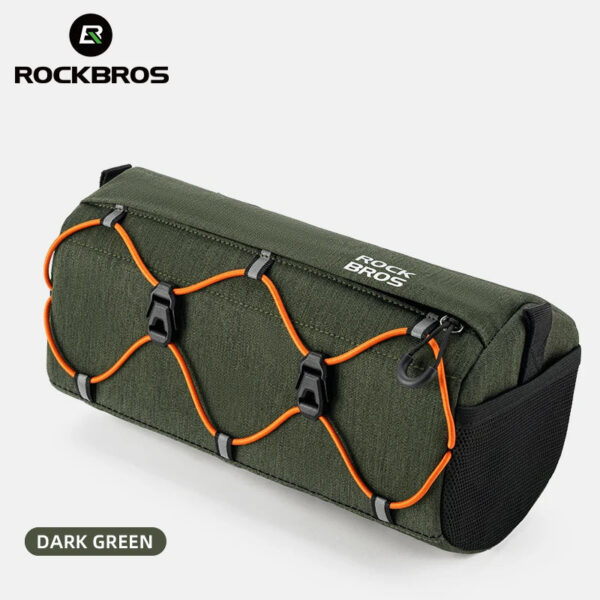 f9141c70d4bc20af ROCKBROS Bicycle Front Tube Bag 2.2L Capacity Handlebar Bag Waterproof Multifunction Portable Shoulder Bag Tube Bag Elastic Band