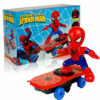 f928a6837138951c Spiderman Automatic Flip Rotation Skateboard Acousto-Optic Car Ultraman Electric Music Toy Stunt Scooters Christmas Toys