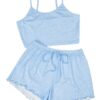 f928b685b8178d3f SweatyRocks Women's Summer Strawberry Print Cami Top and Shorts Sleepwear Pamas Set