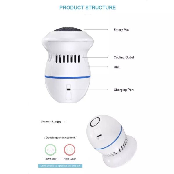 New Electric Grinding Hard Rupture Trimmer Dead Skin Pedicure Rechargeable Foot Care Tool Remover Callus