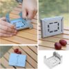 2 Pack Solid Fuel Stove Portable Compact Mini Foldable Solid Alcohol Spirit Wax Tablets Stand Burner for Camping Outdoor Backpacking Hiking Trekking Survival Picnic