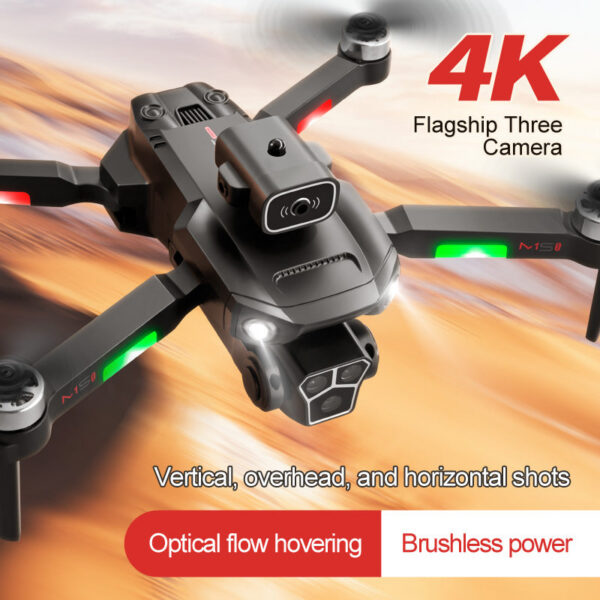 f930f2214928e49e New M1s Mini Drone 4K Professinal Three Camera Wide Angle Optical Flow Localization Four-way Obstacle Avoidance RC Quadcopter