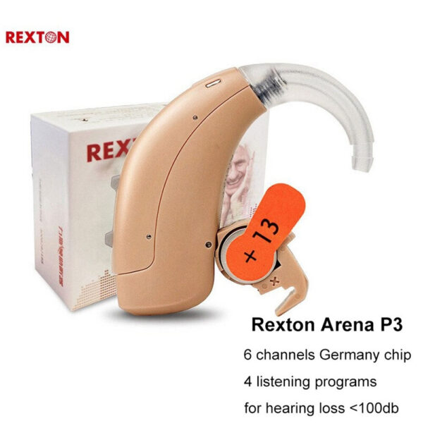 Rexton ARENA BTE Hearing Aid Aids Fun SP HP3 6-CH Powerful Digital Sound Amplifiers Ear Device for SiemensProfound Severe Loss