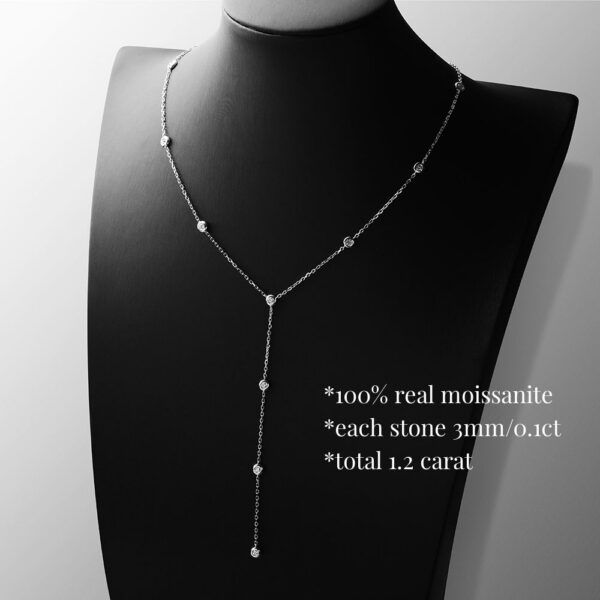 TBCYD 3/4/5mm D Color Moissanite Choker Necklace For Women S Sier Round Cut Diamond Bubble Neck Chain Party Jewelry Gifts