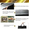 Sexyhot 10 Plates Camp Stove Wind shield, Extra large Stainless Steel Folding Camping Cooker, Wind Screen Windbreak With a Storage Bag for camping, Picnic, Cooking(150x50cm)
