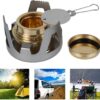 f952e782bcf2c0a6 JIAHEY Mini Spirit Burner Windshield Alcohol Camping Stove Alloy Brass Lightweight Adjustable Temperature Alcohol Stove for Backpacking Hiking Outdoor, BBQ Cooking Picnic