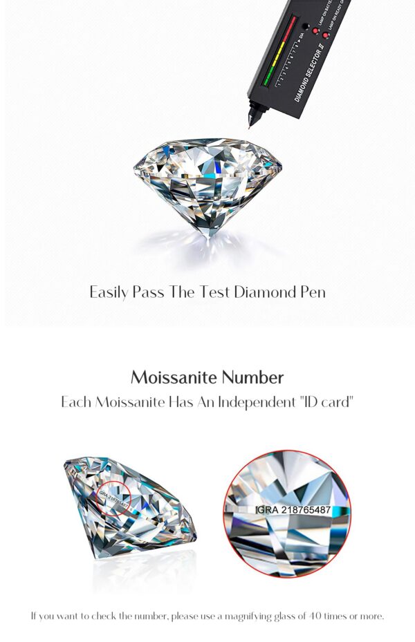 MODIAN D Color Moissanite Stud Earrings Round Cut Lab Created Diamond 925 Sterling Silver Silver Bridal Jewelry For Women Gifts
