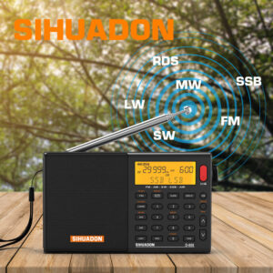SIHUADON D808 AM/FM/SW/MW SSB AIR RDS Full Band Portable with Multifunction Deep Sound Stereo Rechargeable Radio Receiver