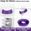 f975dc6951c81c2b 2Pcs Cat Bowls Elevated Cat Food Bowl Adjustable Cat Dish Anti-Slip and Anti-Noise Raised Cat Bowl Protecting Pet’s Spine Thickened Plastic Bowl Suitable for Indoor Cats, 17 Oz