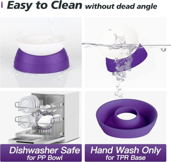 f975dc6951c81c2b 2Pcs Cat Bowls Elevated Cat Food Bowl Adjustable Cat Dish Anti-Slip and Anti-Noise Raised Cat Bowl Protecting Pet’s Spine Thickened Plastic Bowl Suitable for Indoor Cats, 17 Oz
