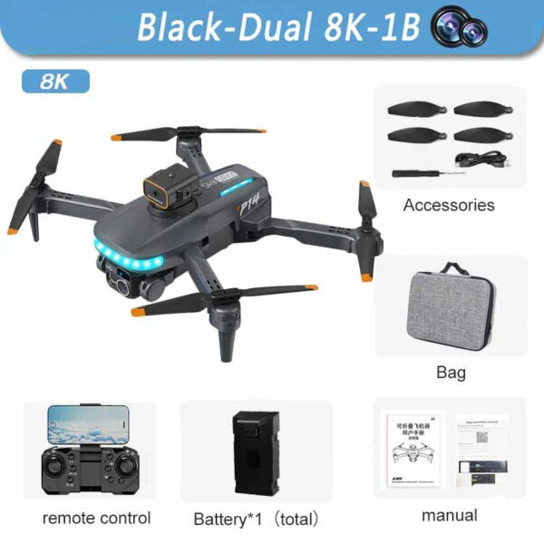 f97b61b03b3ce143 MIJIA P14 Max Drone 8K GPS Brushless Obstacle UAV Avoidance Return HD Aerial Photography 4Camera Remote Control Aerocraft