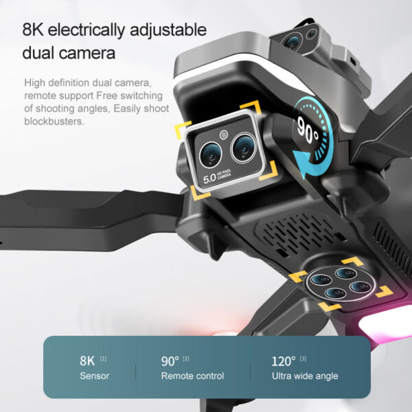 f97c921240dfddc2 New M2 Mini 4K Drone Professional 8K Dual HD Camera 540° Obstacle Avoidance Optical flow Dron RC Quadcopter Gifts Toys