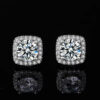 f98224467c87899c 925 Sterling Silver 1-2 Carat Moissanite Stud Earrings Hip Hop Rock Style Couple Men Women Anniversary Birthday Gift