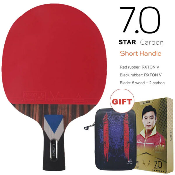 f98f05473e42ef85 Loki RXTON R-Series 5/6/7 Star Table Tennis Racket Carbon Balance Offensive Ping Pong Racket Professional Hollow Handle