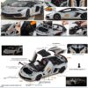1:18 Scale SVJ63 Alloy Car Toy Model with Sound & Light Effects - Realistic Detail for Kids' Playtime & Collectors' Delight