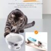 f9a208441aaa163f AISBUGUR Ceramic Cat Bowls Set of 2, Elevated 15 Tilted Design for Indoor Cats, Large Capacity, Easy to Clean, Non-Slip Base, Cute Pattern, Blue