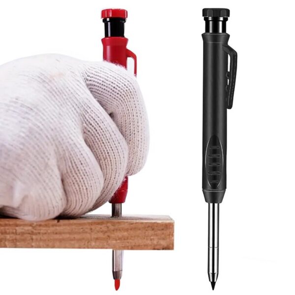 f9ab36662de203da Carpenter Pencil Metal Long Head Deep Hole Professional Engineering Quick Drying Marker Graphite Woodworking Black Red Lineation