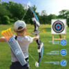 f9b4585ce517b3ac Bow and Arrow Set, LED Light Up Archery Toys Set for Kids Ages 4-8 8-12, with 10 Suction Cup Arrows, Target & Quiver, Boys