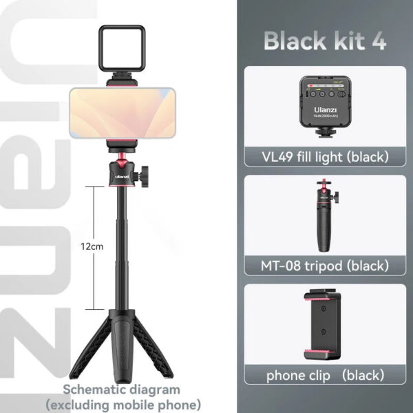 f9b9f140b18ace2f Ulanzi VL49 6W Mini Vlog LED Fill Light White 2000mAh 5500K Zoom Lighting Photographic Lighting Video Phone Selfie Fill Lamps
