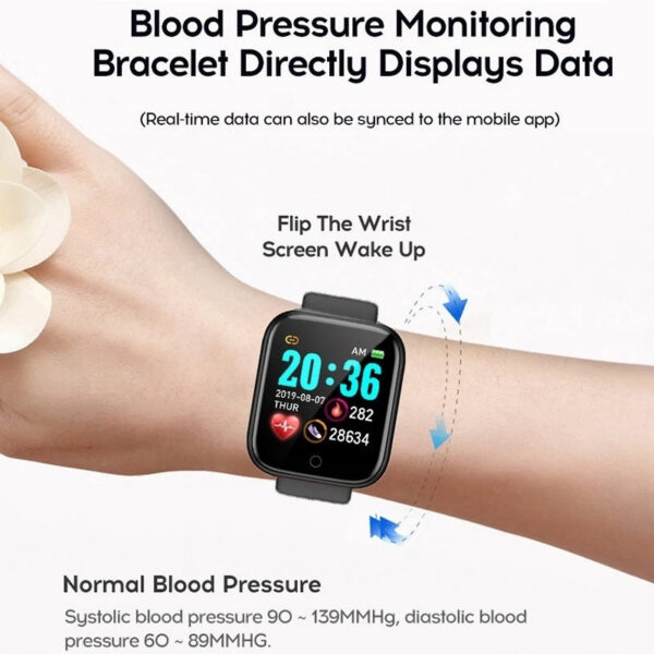 Multifunctional Smart Watch Men Women Bluetooth Connected Phone Music Fiess Sports Bracelet Sleep Monitor Y68 Smartwatch D20