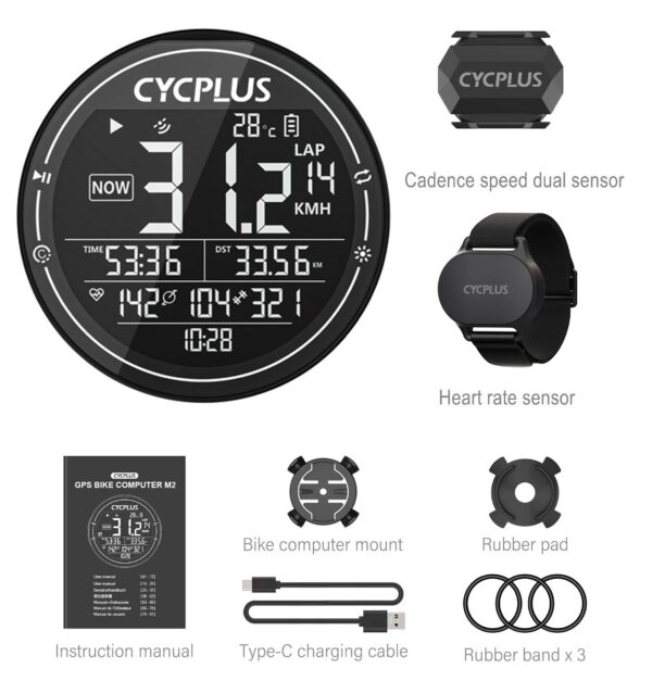 f9f1e9705fdfd361 CYCPLUS M2 Cycling Bike Accessories GPS Bicycle Computer Wireless ANT+ BLE 5.0 Waterproof Speedometer Bikes Cyclocomputer