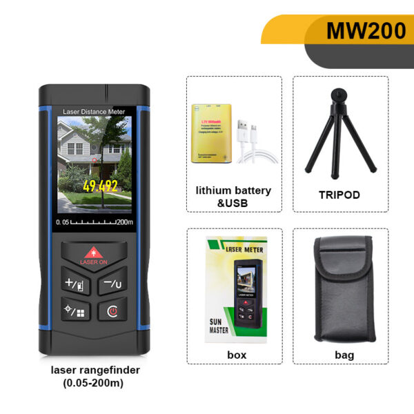 fa0cb85b233b3a15 Handheld Outdoor Laser Rangefinder High Precision Measurement Color Screen Display Lithium Battery