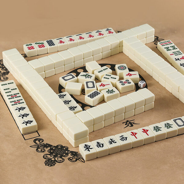 fa1274d6fe6d5067 26mm Mini Chinese Set Portable Traditional Bloc Mahjong 144PCS Party Board Game Two Players Funny