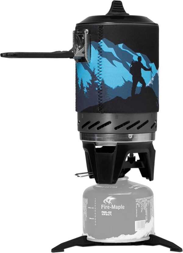 fa1557f2e47b174a Fire-maple FMS-X2 Personal Cooking System Outdoor Hiking Camping Equipment Oven with Piezo Ignition POT Support & Stand for Outdoor Acitivities- Portable Propane Gas Stove Burner