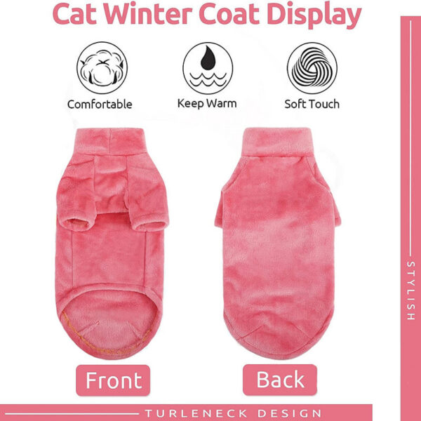 fa1e30bf5e8c373f Turtleneck Sweater Coat Winter Warm Hairless Clothes Soft Fluff Pullover Shirt for Maine-Coon Cat Chihuahua Pet Clothing