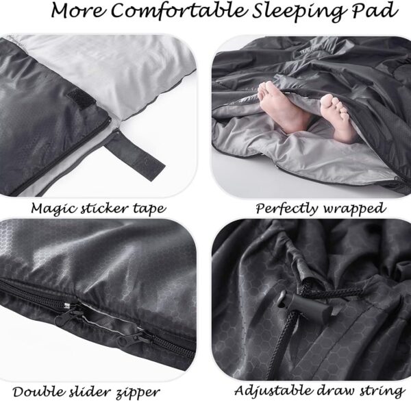 fa320d6e6390d3df Tuphen Double Sleeping Bag, Sleeping Bag with 2 Pillows, Queen Size XL Bag for 2 People, Cold Warm Weather- 3 Seasons, Waterproof Adults for Camping, Backpacking or Hiking
