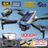 fa5f49f12a445afe S8S GPS Drone 5G Wifi 8K HD Dual ESC Camera Optical Flow 360° Obstacle Avoidance Brushless Motor RC Foldable Quadcopter 9000M