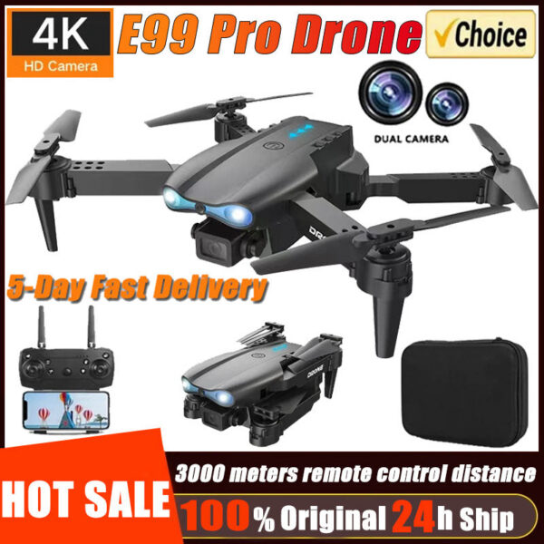 E99 Pro Professional Wide Angle RC Dron HD 4K Camera Mode Foldable Helicopter Aircraft Quadcopter Drone Kid Gift Toys