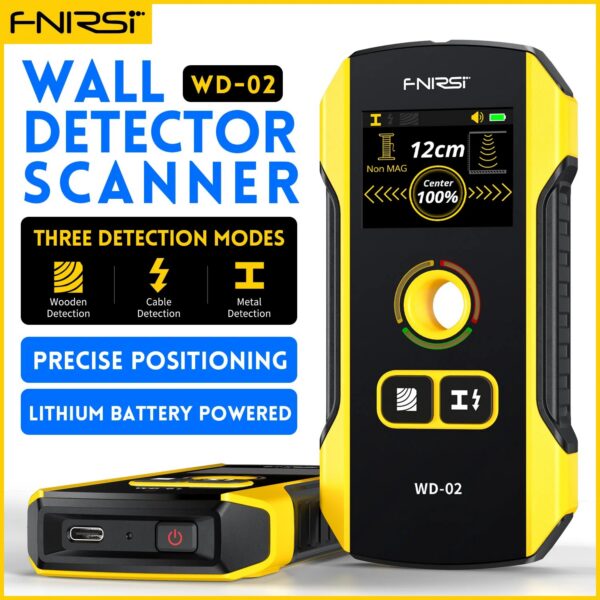 fa6f0dcb0ed0afcb FNIRSI WD-02 Wall Detector Stud Finder New Design Positioning Hole TFT Display AC Live Cable Wires Metal Wood Stud Wall Scanner
