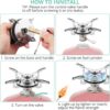 HOMGEN Portable Gas Stove | Mini Camping Gas Cooker with Butane/Propane Adapters and Storage Bag | Compact Camping Stove Gas Burner for Backpacking, Hiking & Outdoor Cooking