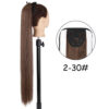faac34475164cf8a 34inches Synthetic Ponytail Hair Extension Clip in Fake Wig Hairpiece Blonde Wrap Around Pigtail Long Smooth Overhead Pony Tail
